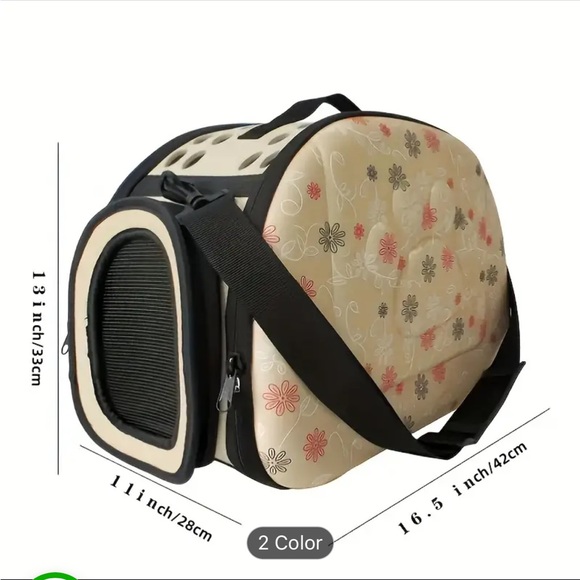 Pink Collapsable Pet Travel Carrier - Picture 8 of 9